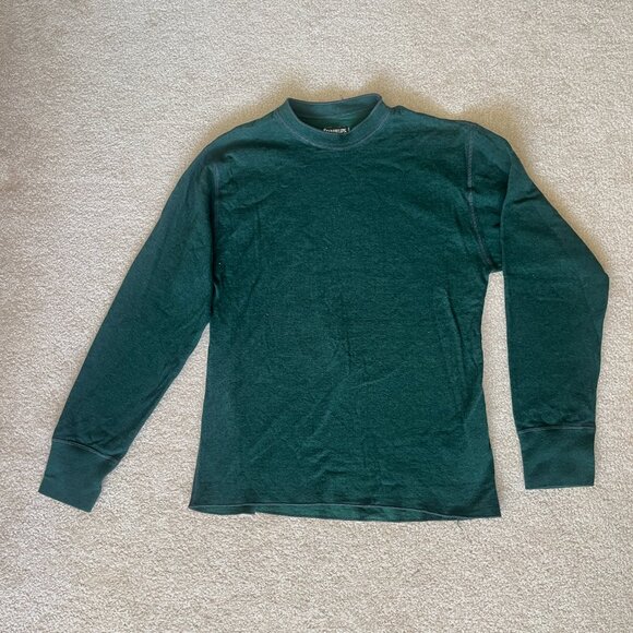 Vintage Stanfield’s Green Thermal Top, Small, Medium, Wool, Cotton, Mock Neck - Picture 5 of 5